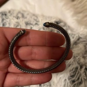 Cable Classic Collection® Bracelet with Blue Topaz and Diamonds